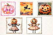 Halloween Postage Stamp Clipart, an Illustration by Libby Wishes (Thumbnail 6 of 6)