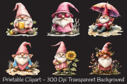Summer Vintage Cute Gnome Sublimatio, an Illustration by RobertsArt (Thumbnail 4 of 6)