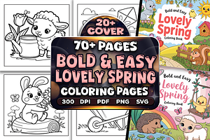 Bold Easy Lovely Spring Coloring, a Seasonal Illustration by Craftsbeefy