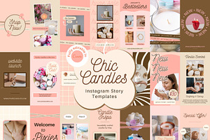Chic Candle Instagram Story Template, a Social Media Template by Hell Yeah Designs