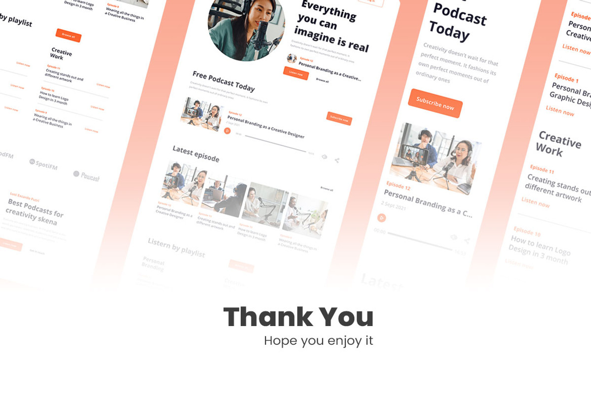 Podcast Web Design, a Wireframe Template by INSPR STD (Photo 5 of 5)