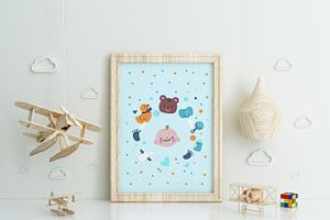 Nursery Frame Mockup - Airplane kids