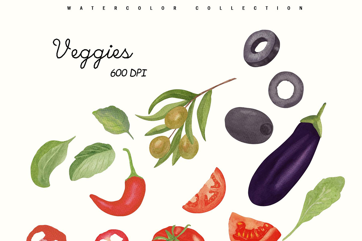 Italian Pizza Watercolor Recipe Set, a Food Illustration by Sunshine Art (Photo 3 of 13)