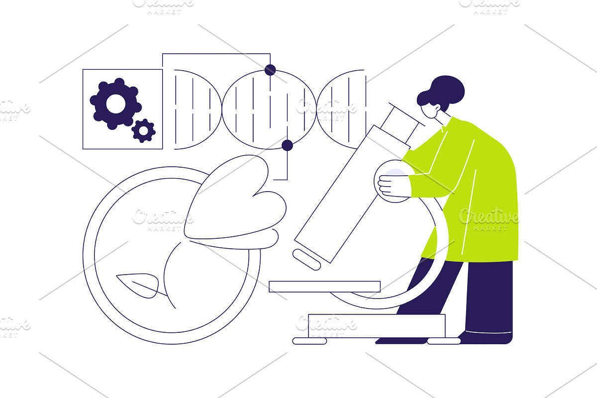 Genetically modified plants abstract, an Illustration by Visual Generation