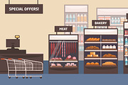 Supermarket interior, a Food Illustration by Good Studio (Thumbnail 3 of 4)