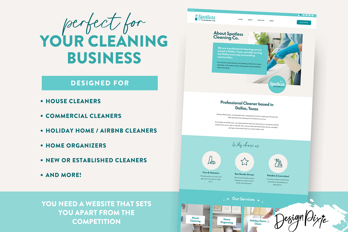 Wix Website Template for Cleaners, a Wix Template by Design Pixie (Photo 6 of 8)