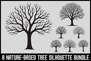 Nature Tree Silhouette Bundle, an Illustration by jahid234