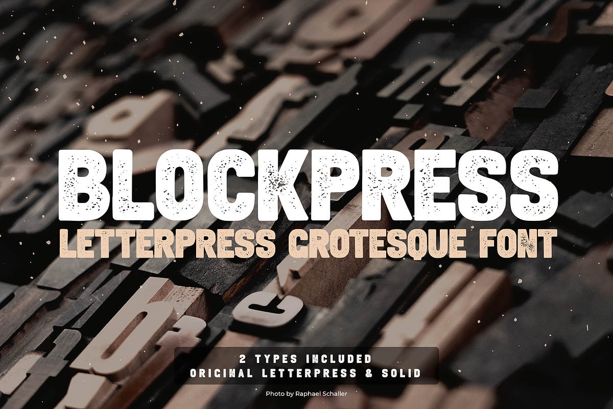BlockPress Grotesque Font, a Sans Serif Font by Mint Pixels (Photo 1 of 5)