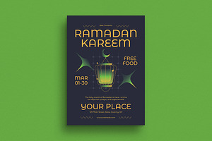 Modern Ramadan Kareem Event Flyer, a Flyer Template by Guuver