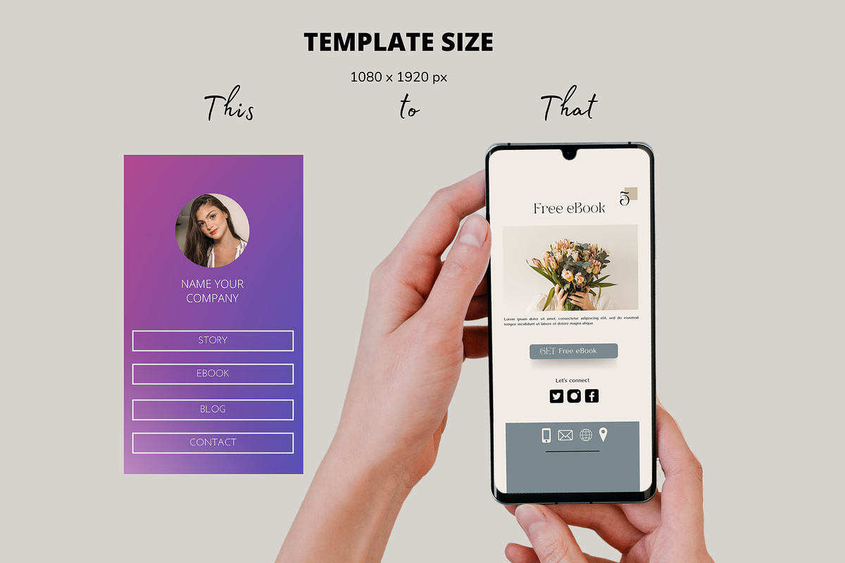 Landing Page Template. Link in Bio, a Social Media Template by MediaKitTemplates (Photo 3 of 7)
