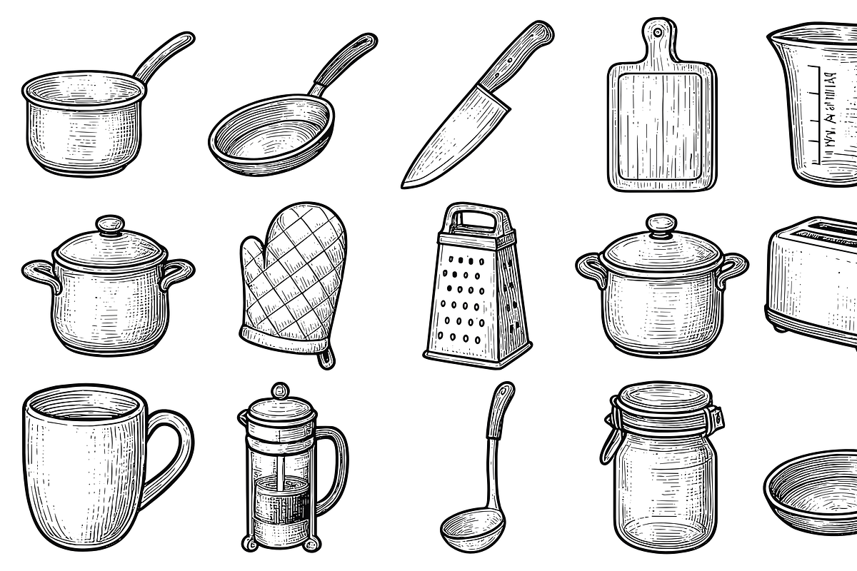 Kitchen Utensils Collection, an Object Graphic by nikagraphic (Photo 2 of 3)