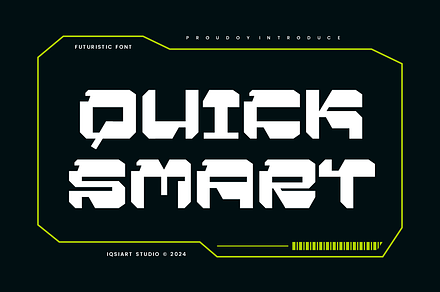 Quick Smart - Futuristic Font, a Sans Serif Font by Iqsiart Studio