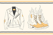 Motorcycle Set, an Illustration by Bromz Studio (Thumbnail 5 of 6)