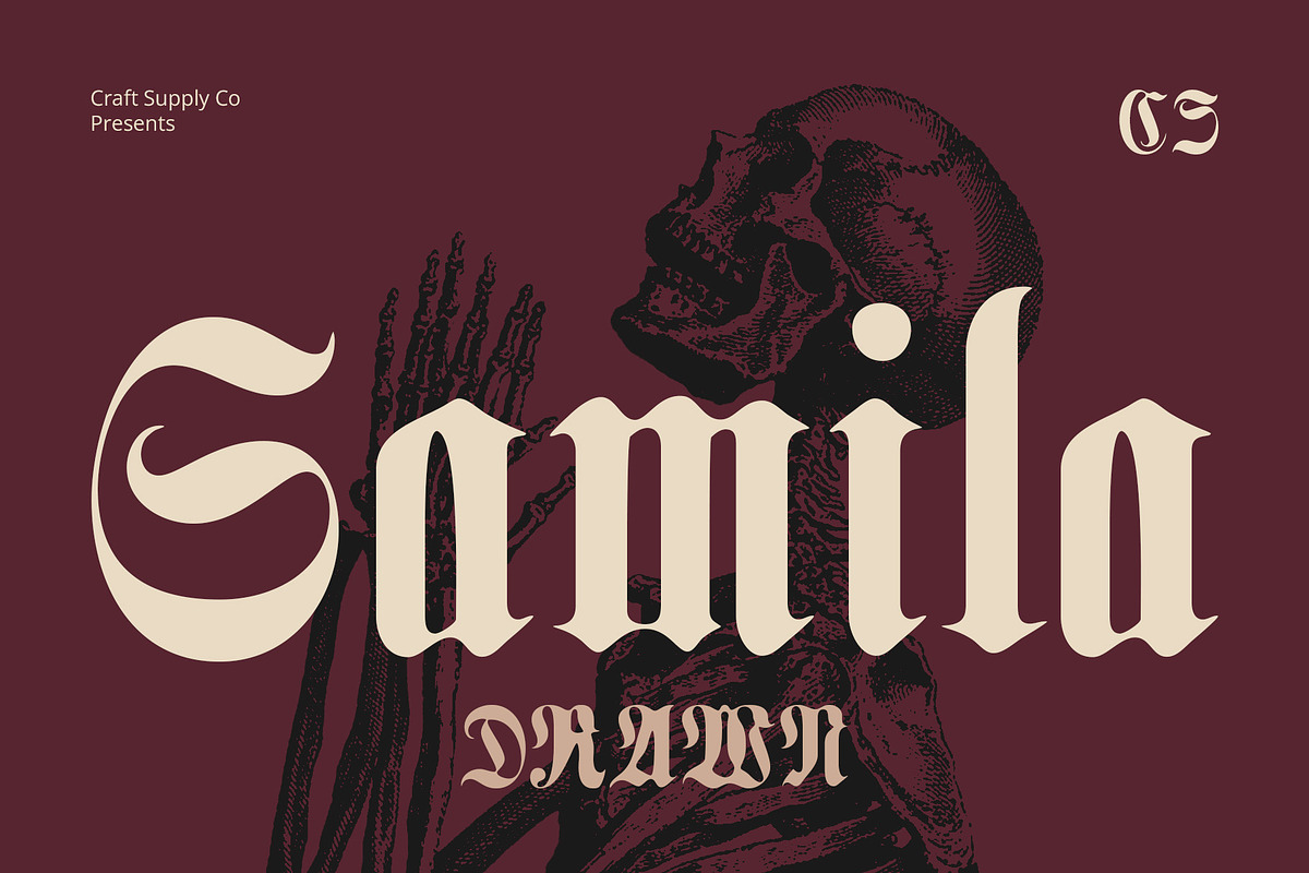 CS Gamila Drawn, a Blackletter Font by Craft Supply Co. (Photo 1 of 8)