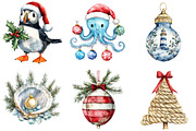 Merry Maritime Christmas Clipart, a Seasonal Illustration by CitraGraphics (Thumbnail 4 of 9)