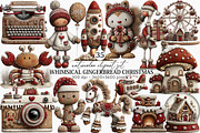 Gingerbread Christmas Clipart, an Illustration by Canvas Craft (Thumbnail 1 of 6)