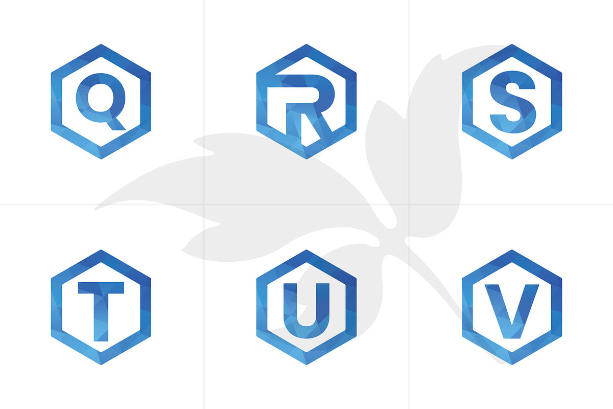26 A-Z Polygonal Monograms set, a Branding & Logo Template by Walldecorated (Photo 4 of 5)