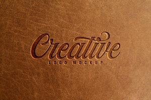 Logo Mockup Debossed Leather, a Product Mockup by Smart Works