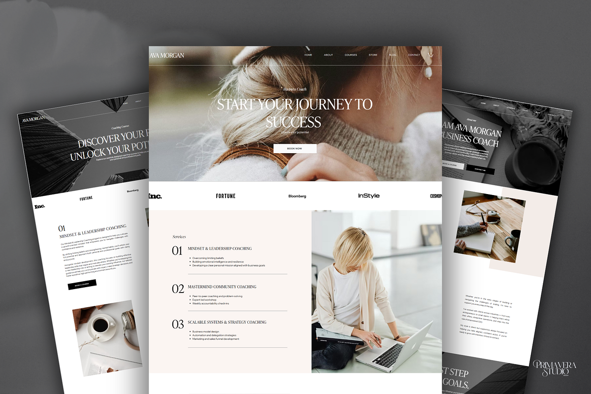 Wix Coaching Website Template, a Wix Template by Primavera Studio Design (Photo 4 of 10)