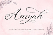 Aniyah Script Calligraphy, a Script Font by din-studio.com (Thumbnail 1 of 14)