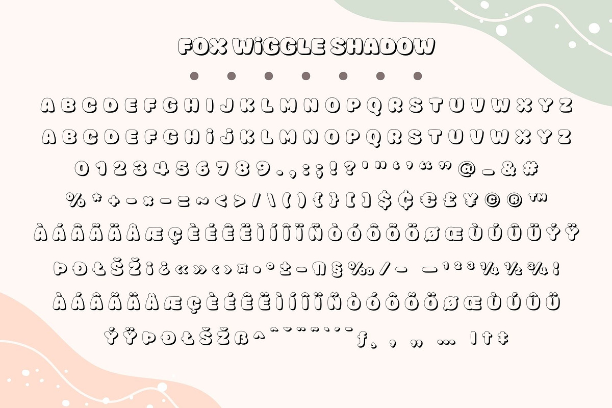 Fox Wiggle: 3 Font Styles, a Symbol Font by Fox7 By Rattana (Photo 11 of 12)