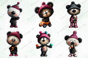 Whimsical Valentine Black Teddy Clip, an Illustration by Creative Art (Thumbnail 3 of 9)