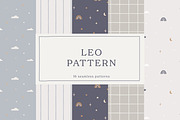 Leo Seamless Pattern, a Pattern Graphic by Emilie Cliche (Thumbnail 1 of 9)