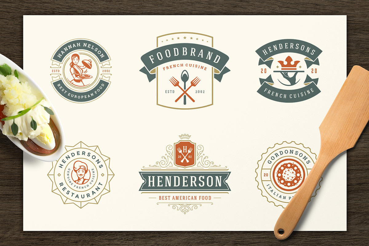 Restaurant Logos & Badges Bundle, a Branding & Logo Template by Vasya Kobelev (Photo 37 of 54)