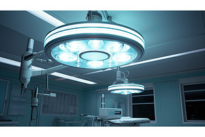 modern surgical light ai generated, a Health & Medical Photo by pikepicture