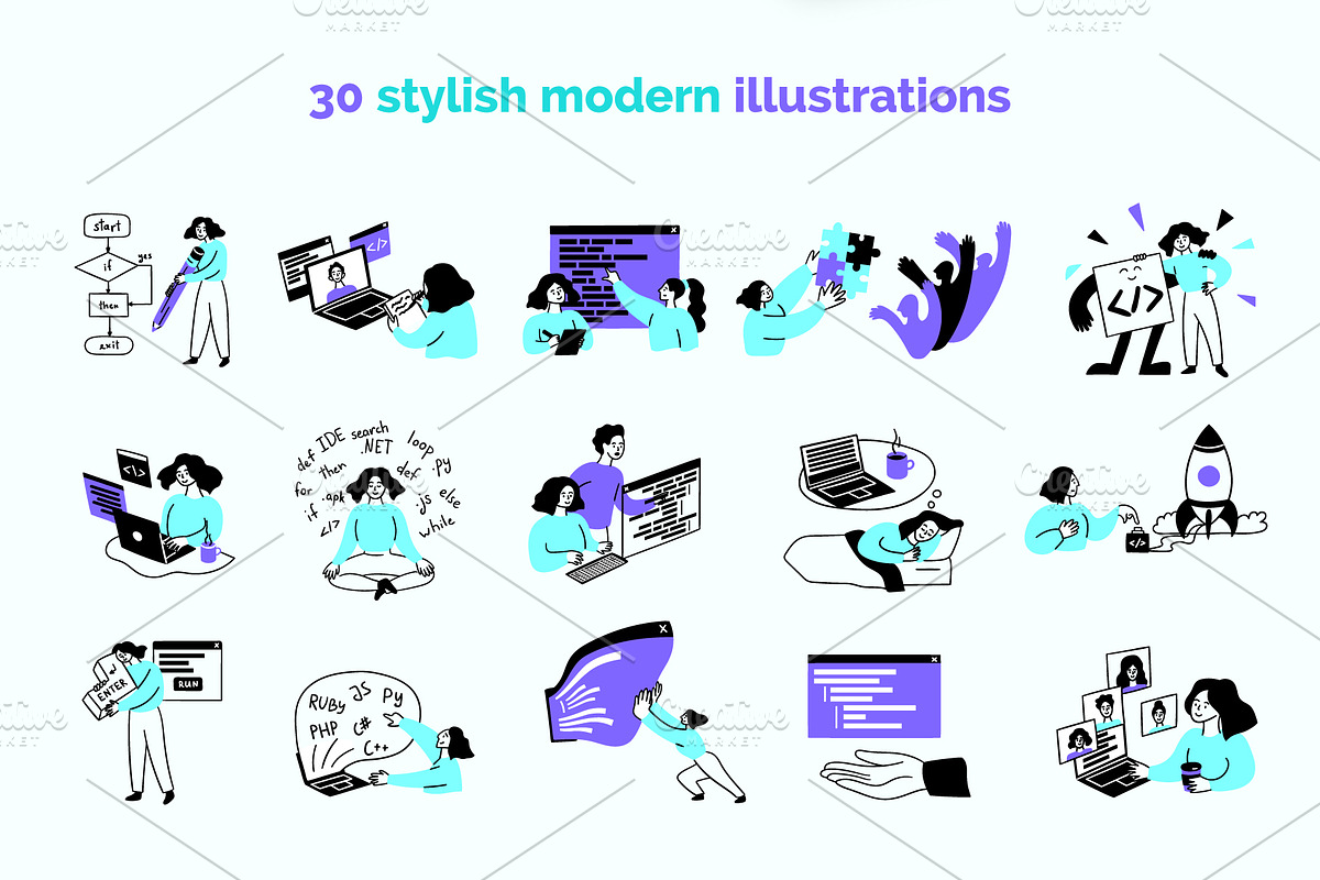 Web Development Concept Set Vector, an Object Graphic by 35lab (Photo 5 of 6)