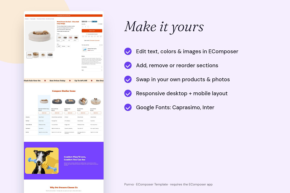 Purrvo - Shopify EComposer Template, a Shopify Template by Boost Convert (Photo 4 of 11)
