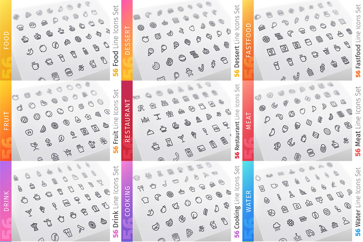 Food 800+ Line Icons Bundle, an Outline Icon by Voysla's Shop (Photo 6 of 8)