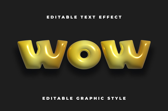 Glossy Gold Balloon Text Effect preview 4