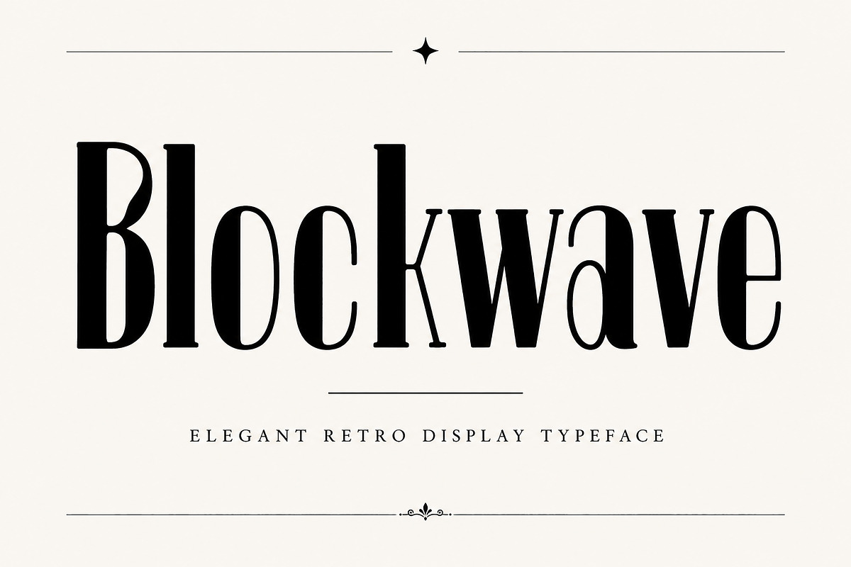 Blockwave, a Serif Font by Wow Magic (Photo 1 of 8)