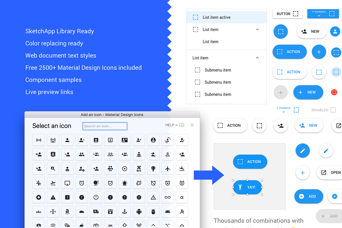 Material Design UI Kit for SketchApp preview 4