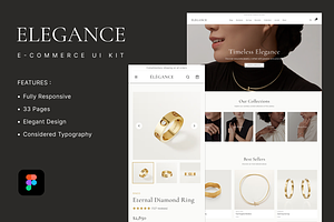 Jewelry E-Commerce Figma Template, an UI Kit Template by Reza Space