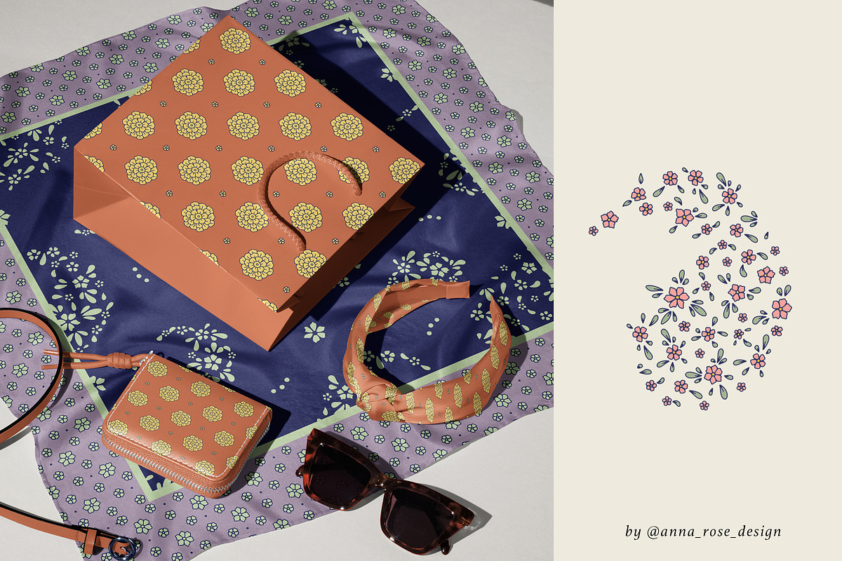 Boho Paisley Patterns & Motifs, a Pattern Graphic by Rose Design (Photo 10 of 13)