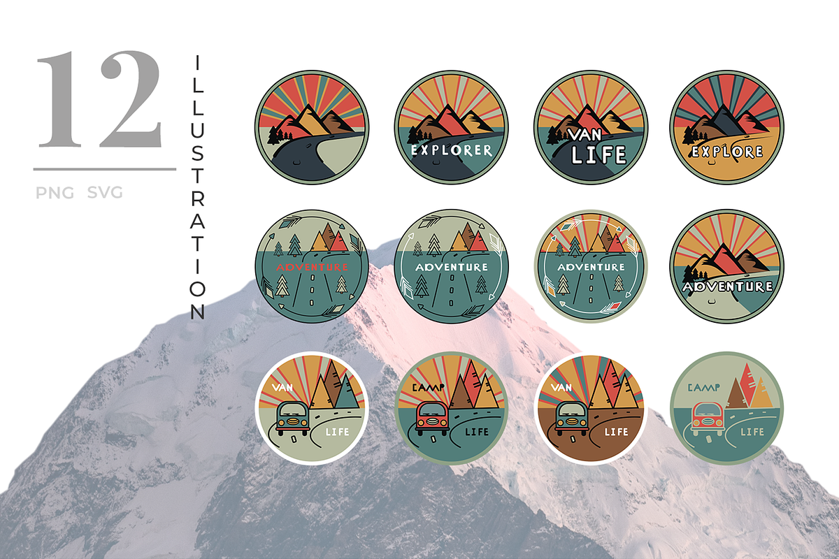 Outdoor Travel. Illustration set, an Illustration by lokfrid (Photo 1 of 7)