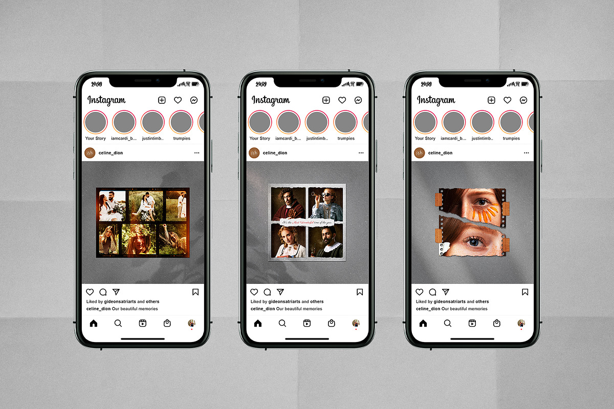60 IG Post & Stories Film Frames, a Social Media Template by DVLOOP MOCKUP (Photo 5 of 14)