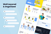 Online Pharmacy Web Design, a Wireframe Template by INSPR STD (Thumbnail 3 of 6)