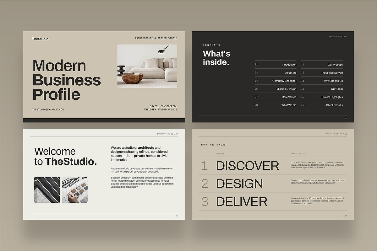 Modern Minimalist Presentation Templ, a Presentation Template by BrandPacks (Photo 2 of 7)