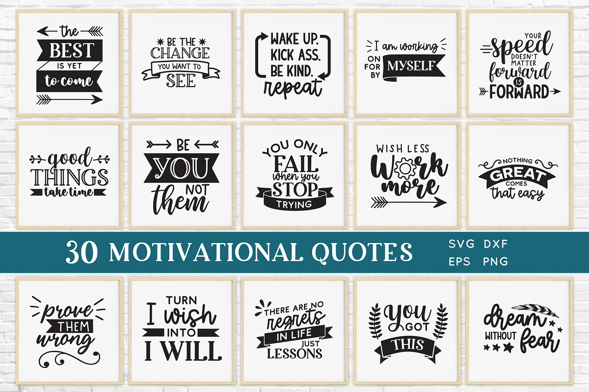 Motivational Quotes svg bundle, an Object Graphic by Peachycottoncandy (Photo 2 of 7)