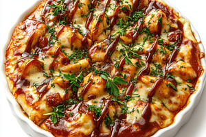 BBQ pizza with red onion, green bell, a Food & Drink Photo by Pixeness Studio