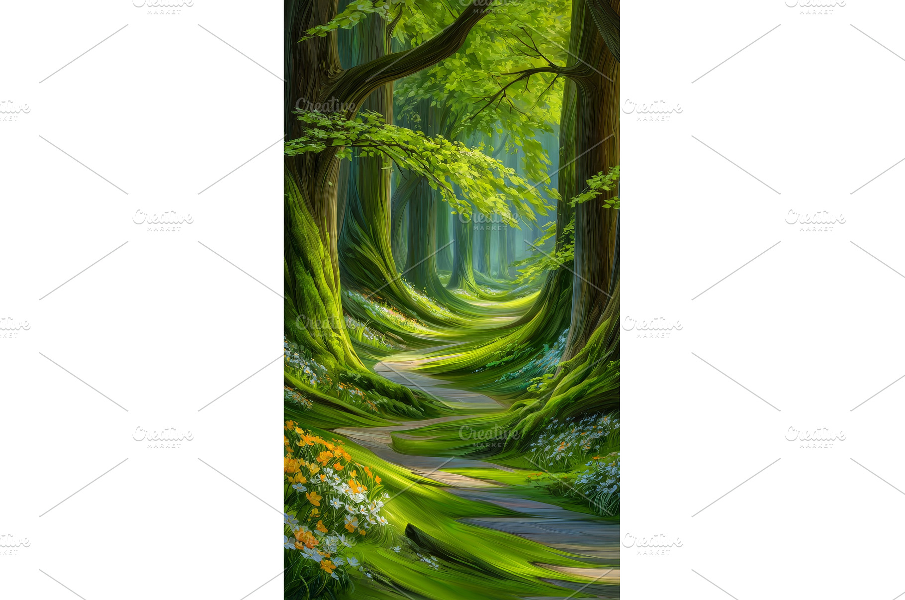 A dense thicket of green forest with, a Nature Photo by ZinetroN