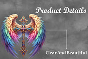 Watercolor Cross With Wings Clipart, a Seasonal Illustration by Craft Nest (Thumbnail 3 of 5)