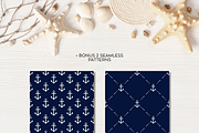 Nautical Marine Element Badges Logos, a Decorative Illustration by Iryna Danyliuk (Thumbnail 5 of 5)