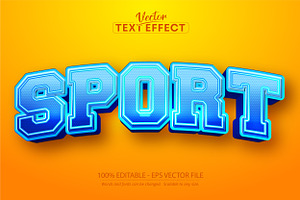 Sport Text Effect, Editable 3d Team