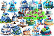 3d Vibrant Birthday Cake Clipart, an Illustration by Wow Magic (Thumbnail 2 of 4)