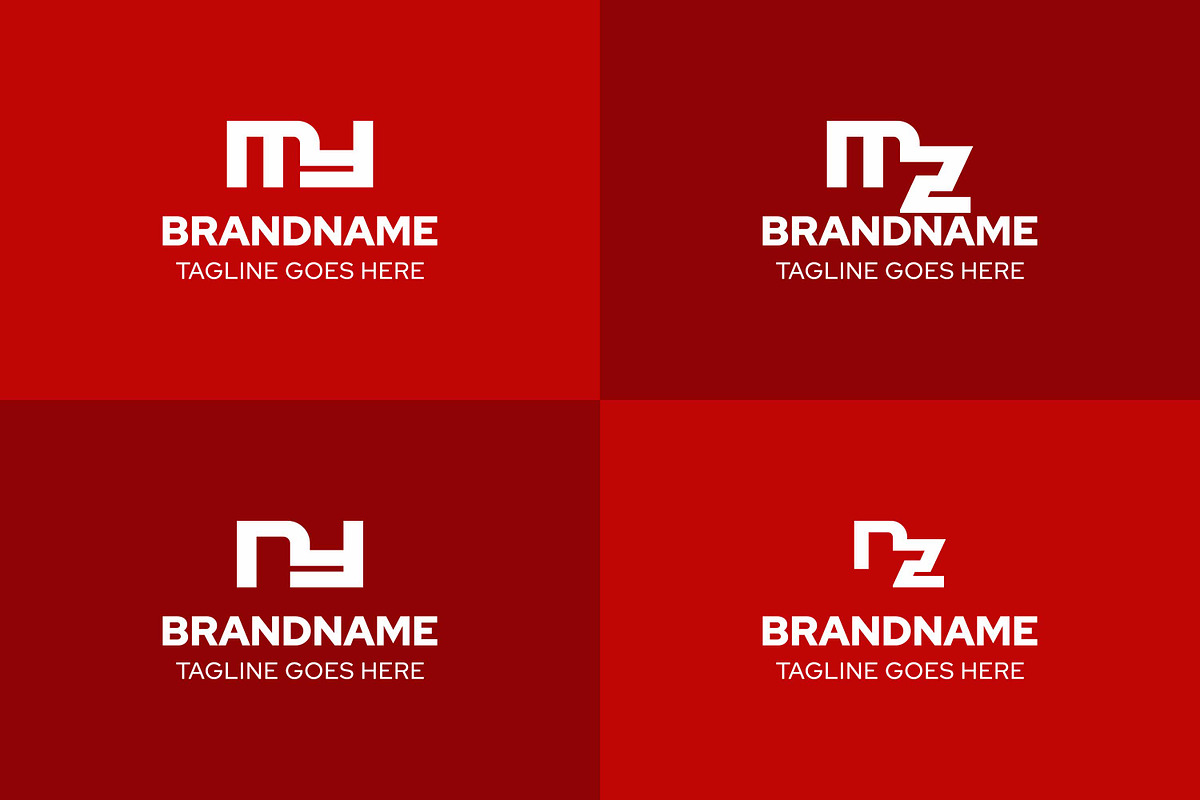 Letters MY MZ NY NZ Logo Monogram, a Branding & Logo Template by Pray Art Design Studio (Photo 2 of 2)