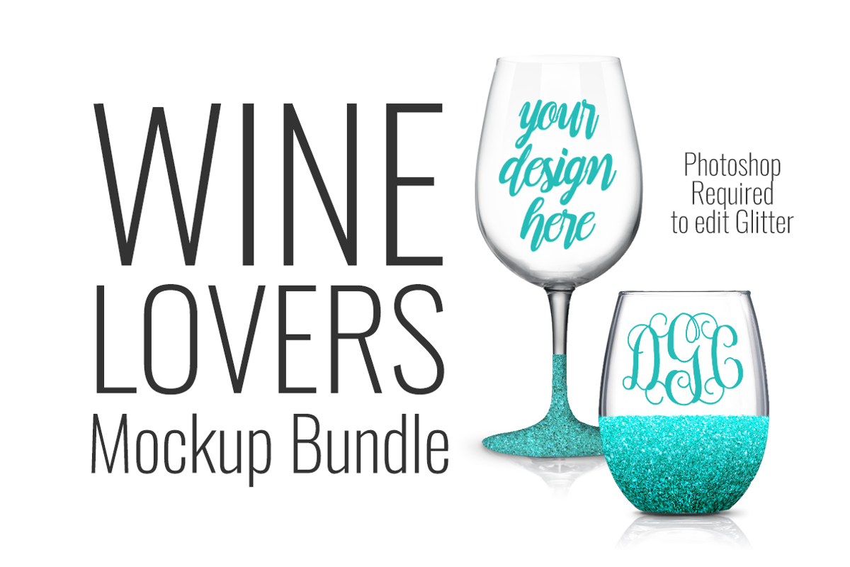 Wineglass Lovers Bundle, a Product Mockup by SarahDesign (Photo 1 of 2)